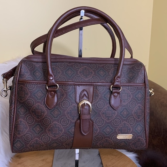 Liz Claiborne 1999 Vintage Brown Detachable Crossbody Top Handle Satchel - Picture 3 of 17